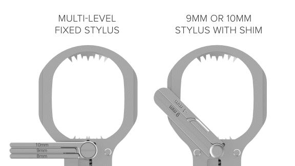 Enztec Premium Patella Saw Guide Stylus Measurements 