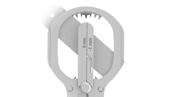 ENZTEC Premium Patella Saw Guide Cutting Range