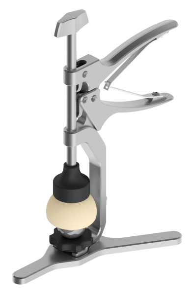 ENZTEC Dual Mobility Head Press in use squish sq 3